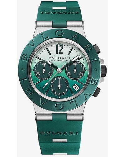 BVLGARI Bb40 Aluminium Automatic Watch - Green