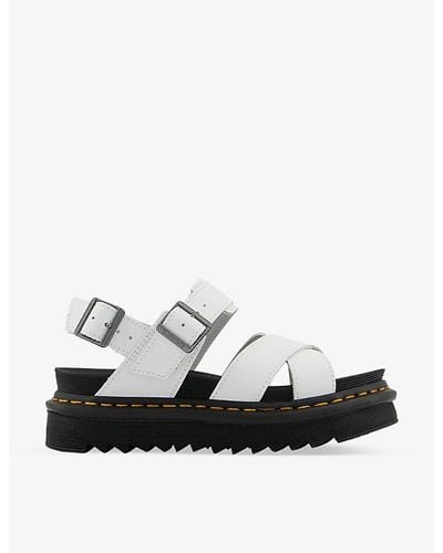 Dr. Martens Voss Ii Cross-straps Leather Sandals - White