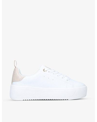 KG by Kurt Geiger Lighter Platform Faux-leather Sneakers - White