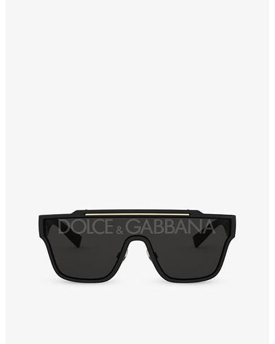 Dolce & Gabbana Dg6125 Square-frame Nylon Sunglasses - Black