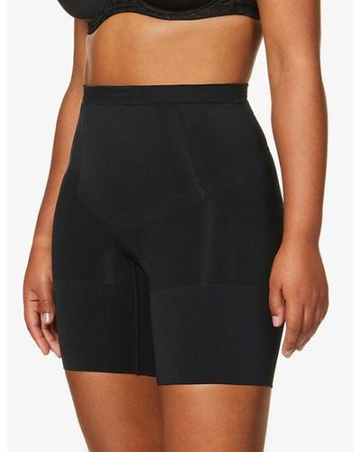 Spanx Oncore Mid-thigh Shorts in Brown