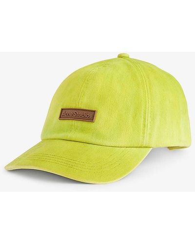 Acne Studios Carliy Brand-patch Cotton-twill Baseball Cap - Yellow
