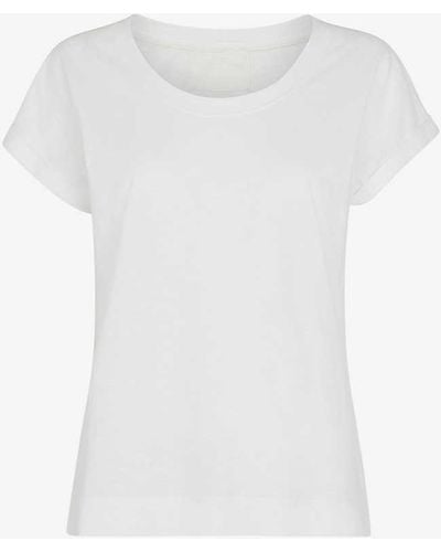 Whistles Wilma Scoop-neck Cotton-jersey T-shirt - White
