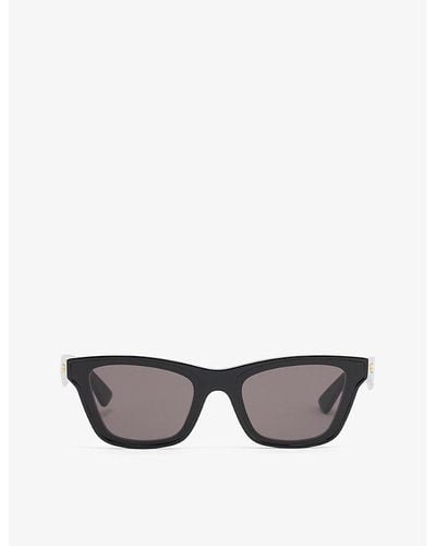 Bottega Veneta Bv1119s Cat-eye Acetate Sunglasses - Gray