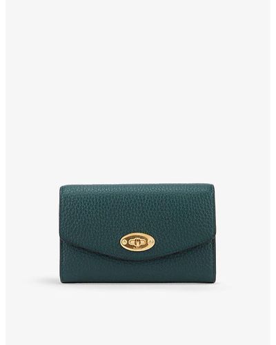 Mulberry Darley Medium Grained-leather Wallet - Green