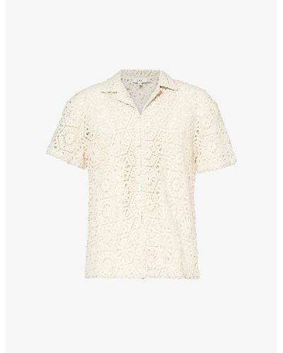 CHE Achilles Geometric-knit Cotton-blend Shirt - White