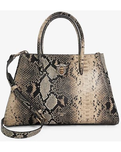 Dune Daitlyn Snake-effect Faux-leather Top-hand Bag - Multicolour