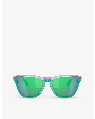 Oakley Oo9284 Frogskinstm Range Round-frame O Mattertm Sunglasses - Green