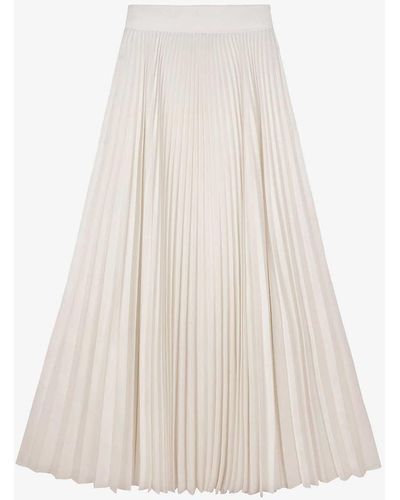 The White Company Pleated High-rise Recycled-polyester Midi Skirt - White