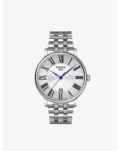 Tissot T1224101103300 Carson Stainless Steel Watch - White