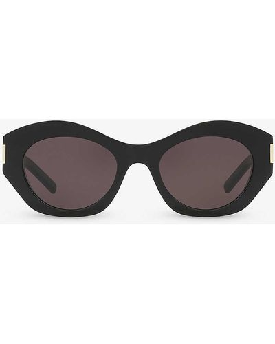 Saint Laurent Sl639 Cat-eye Frame Acetate Sunglasses - Grey