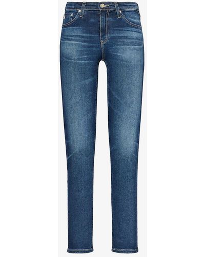 AG Jeans Prima Mid-rise Slim-fit Stretch-denim Jeans - Blue