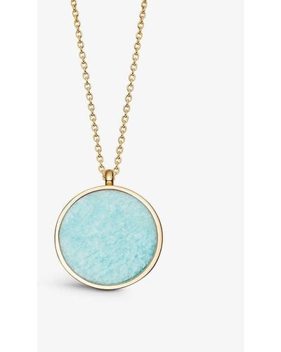 Astley Clarke Stilla 18ct Gold-plated Amazonite Pendant Necklace - Blue