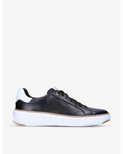Cole Haan Grand Pro Topspin Leather Trainers - Black