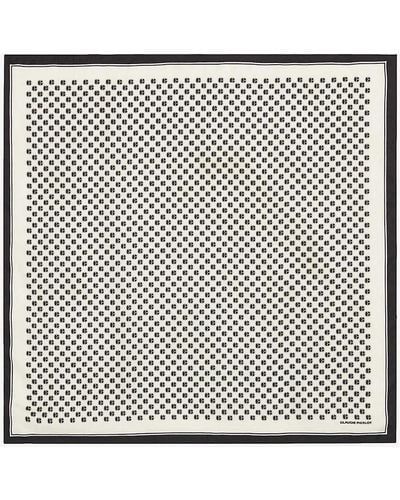 Claudie Pierlot Logo-pattern Square-shape Silk Scarf - Black