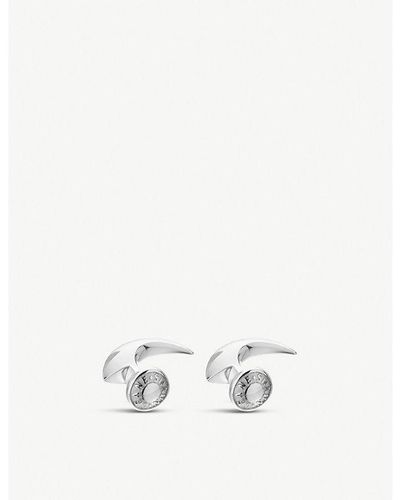 Shaun Leane Hook Sterling-silver Cufflinks Set Of Two - White