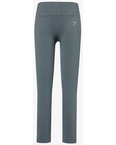 GYMSHARK Adapt Fleck High-rise Fitted Stretch-woven leggings - Blue