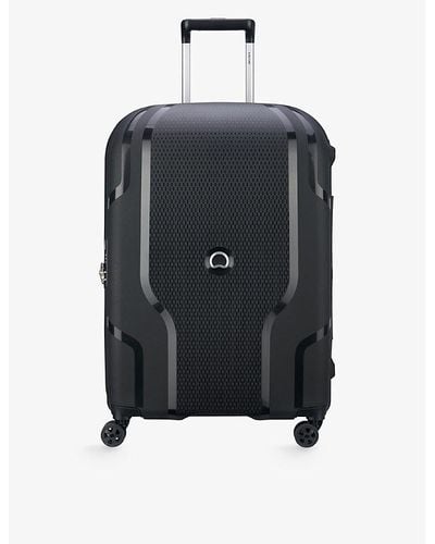 Delsey Clavel 4-wheel Expandable Recycled-polypropylene Hard Check-in Suitcase - Black
