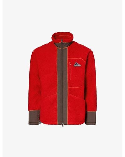 BBCICECREAM Technical Brand-embroide Regular-fit Fleece-jacket - Red