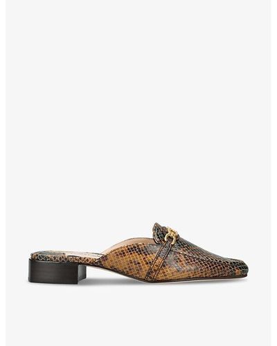 Tom Ford Whitney Logo-plaque Leather Slippers - Brown