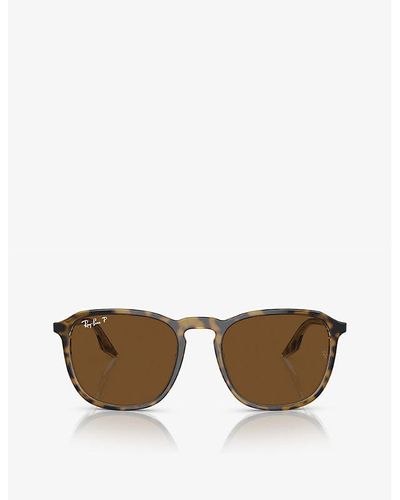 Ray-Ban Rb2203 Square-frame Acetate Sunglasses - Brown
