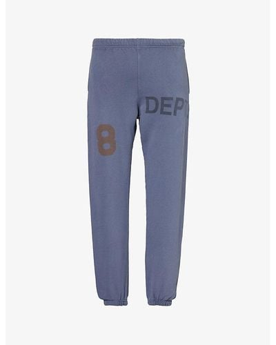 GALLERY DEPT. Vy Branded-print Drawstring-waist Cotton-jersey jogging Bottoms X - Blue