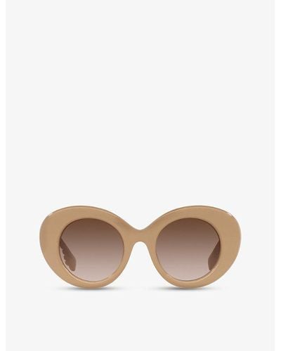 Burberry Be4370u Margot Round-frame Acetate Sunglasses - Brown