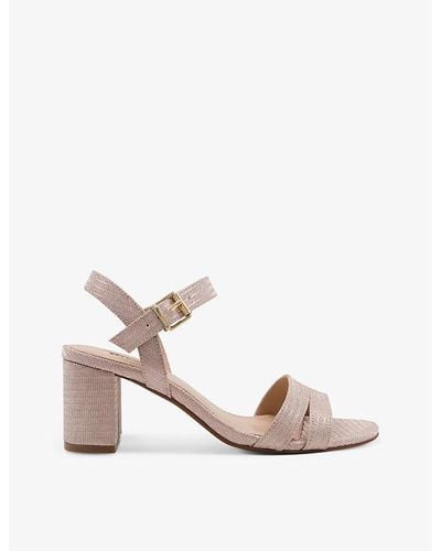 Dune Merisa Glitter Block-heel Woven Sandals - Multicolour