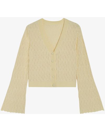 Claudie Pierlot V-neck Long-sleeved Knitted Cardigan - Multicolor
