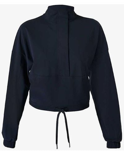 Sweaty Betty Explorer Half Zip-fastened Stretch-nylon Jacket X - Blue