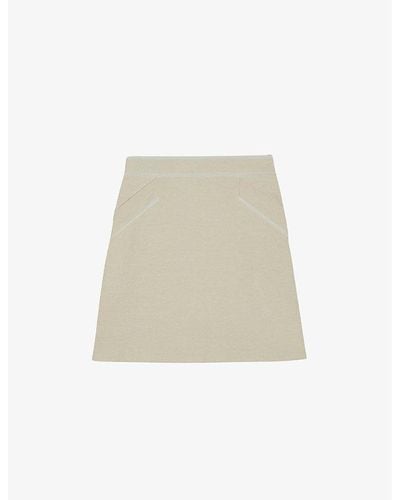 Claudie Pierlot Macbis Straight-cut Organic Cotton-blend Mini Skirt - Multicolour