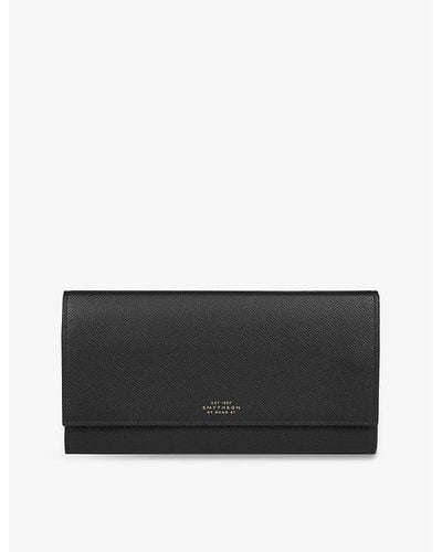 Smythson Mara pencil case - Blue  Designer wallets, Zip around wallet,  Leather wallet