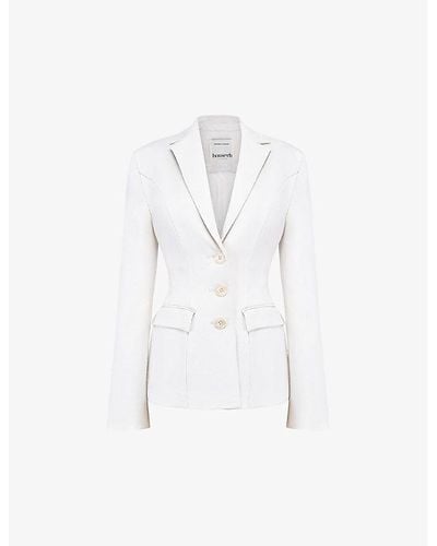 House Of Cb Sariah Notched-lapels Stretch-woven Blazer - White