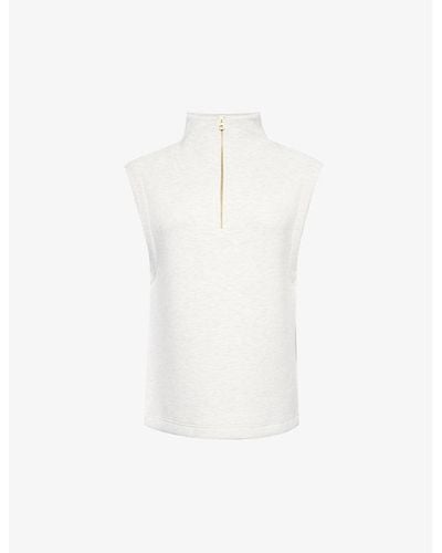 Varley Magnolia Brand-tab Stretch-woven Top - White