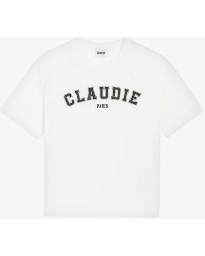 Claudie Pierlot Logo-print Short-sleeve Cotton T-shirt - White