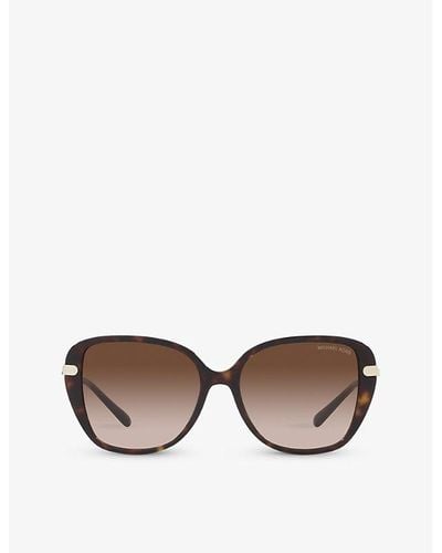 Michael Kors Mk2185bu Flatiron Square-frame Tortoiseshell Acetate Sunglasses - Brown