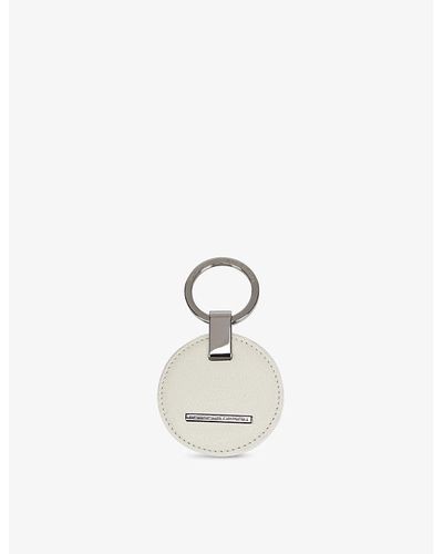 Porsche Design Circle Logo-embossed Leather Key-ring - White