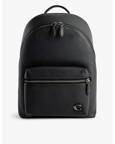 COACH Charter Leather Backpack - Black