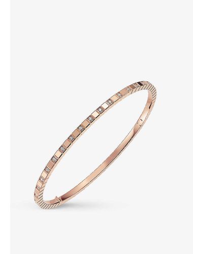 Chopard Ice Cube Pure 18ct Rose-gold And 0.33ct Diamond Bangle - Natural