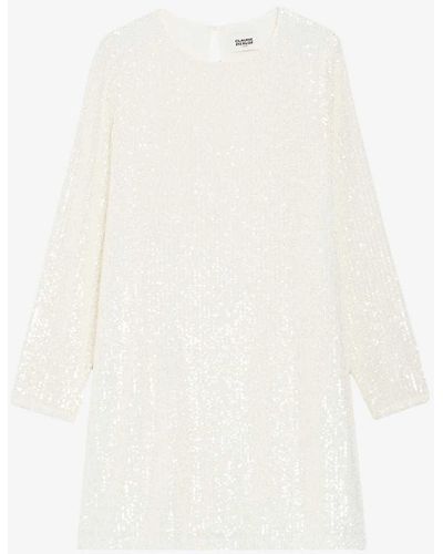 Claudie Pierlot Rififi Sequin-embellished Stretch-woven Mini Dress - White
