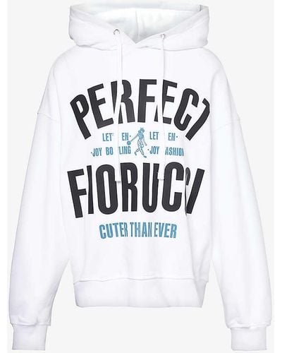 Fiorucci Perfect Brand-print Cotton-jersey Hoody - White