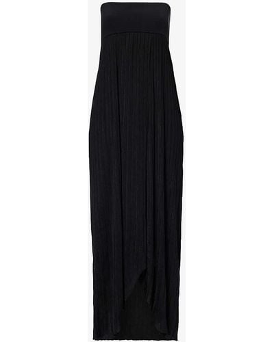 Alaïa Slim-fit Bustier Knitted Midi Dress - Black