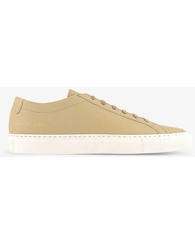 Common Projects Achilles Chunky-sole Suede Low-top Trainers - Natural