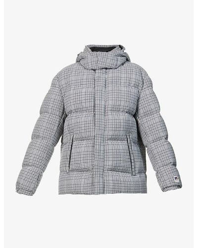 BOSS X Russell Athletic Logo-print Woven-down Coat - Gray