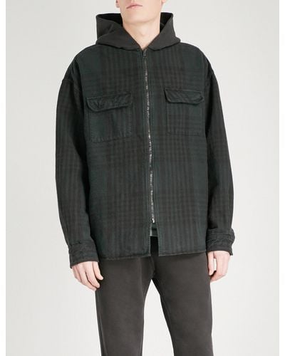 Yeezy Season 5 Hooded Checked Cotton-flannel Jacket - Multicolor