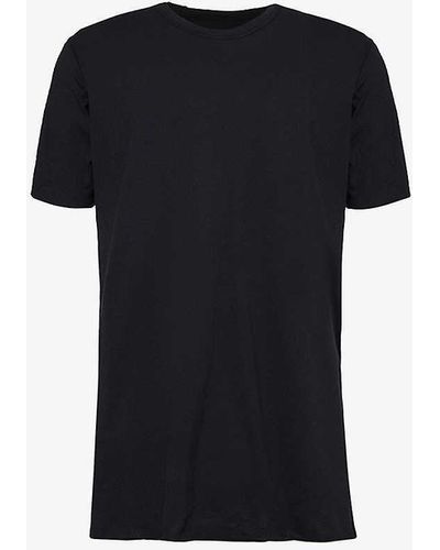 Boris Bidjan Saberi Exposed-seam Raw-trim Cotton T-shirt - Black