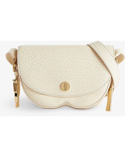 Burberry Chess Leather Cross-body Bag - Natural