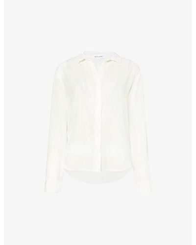 Bella Dahl Clean Ribbed Woven-blend Shirt - White
