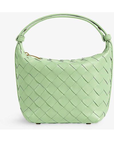 Bottega Veneta Wallace Micro Leather Hobo Bag - Green