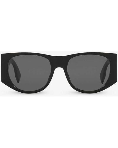 Fendi Fe40109i Baguette Square-frame Acetate Sunglasses - Grey